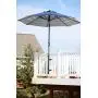 Patio Umbrella Holder | Outdoor Umbrella Base and Mount | Attaches to Railing Maximizing Patio Space and Shade (White)