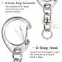 80 Pcs Keychain Clip D Snap Hook, Roctee Metal Key Ring with Chain Hooks for Lanyard Key Chain Crafting, DIY Crafts Keychain Carabiner Clip Hardware with Open Jump Ring (Silver) 80 Pcs Keychain Clip D Snap Hook, Roctee Metal Key Ring with Chain Hooks for Lanyard Key Chain Crafting, DIY Crafts Keychain Carabiner Clip Hardware with Open Jump Ring (Silver)