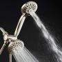 AquaDance Brushed Nickel Premium High Pressure 48-setting 3-Way Combo for The Best of Both Worlds – Enjoy Luxurious 6-setting Rain Shower Head and 6-Setting Hand Held Shower Separately or Together