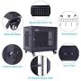 TUFFIOM 9U Casters Network Cabinet Enclosure, Wall Mount Rack w/Wheels, Deluxe 19 inch IT Series Server Date Devices (Fully Assembled, Cooling Fan, Locked Door,Adjustable Mounting Rails)