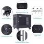 TUFFIOM 9U Casters Network Cabinet Enclosure, Wall Mount Rack w/Wheels, Deluxe 19 inch IT Series Server Date Devices (Fully Assembled, Cooling Fan, Locked Door,Adjustable Mounting Rails)
