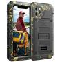 Mitywah Waterproof Case Compatible for iPhone 11 Pro Max, Heavy Duty Military Grade Defender Cover Built-in Screen Protection, Shockproof Metal Strong Dustproof Case for iPhone 11 Pro Max, Camouflage
