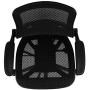 Flash Furniture Mid-Back Transparent Black Mesh Drafting Chair with Black Frame and Flip-Up Arms