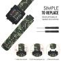 MoKo Band Compatible with Garmin Vivoactive, Soft Silicone Replacement Fitness Bands Wristbands with Metal Clasps fit Vivoactive/Vivoactive Acetate Sports GPS Smart Watch - Ground Force Camouflage