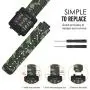 MoKo Band Compatible with Garmin Vivoactive, Soft Silicone Replacement Fitness Bands Wristbands with Metal Clasps fit Vivoactive/Vivoactive Acetate Sports GPS Smart Watch - Ground Force Camouflage