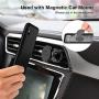 ZOVER iPhone Xs Max Magnetic Case with Detachable Card Holder Support Wireless Charging Car Mount Credit Cards Slot Genuine Leather Case Adhere to Anywhere Reusable Rectangular Metal Plates Black