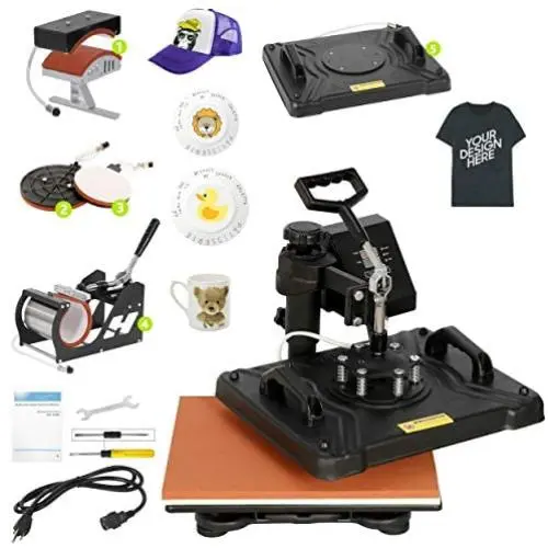 Smartxchoices Pro 5 in 1 Heat Press Machine Combo 360-degree Rotation 12'' x 15'' Swing Away Digital Sublimation Heat Transfer Machine for T-Shirts Hat Mug Plate Cap Sports Bottle Smartxchoices Pro 5 in 1 Heat Press Machine Combo 360-degree Rotation 12'' x 15'' Swing Away Digital Sublimation Heat Transfer Machine for T-Shirts Hat Mug Plate Cap Sports Bottle