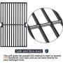 Hongso Cast Iron Cooking Grid Grates Replacement Parts for Brinkmann 810-3820-S, 810-3821-F, 810-3821-S, Dyna-Glo DGP350NP and Master Forge MFA350CNP Gas Grill Models, 17 5/8 Inch, Set of 2 (PCG222)