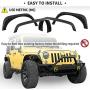 oEdRo Solid Steel Fender Flares Compatible with 2007-2018 Jeep Wrangler JK & Unlimited Off-Road Front & Rear Flat 4 PCS Set
