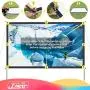 Projector Screen with Stand, Upgraded 3 Layers 120 inch 4K HD 16:9 Outdoor/Indoor Portable Front Projection Screen, Foldable Projection Screen with Carry Bag for Home Theater Backyard Movie