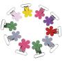 10Pcs Mini Plum Shape Suspender Pacifier Braces Clip Holder for Baby Decorative Metal Pacifier Clip Holder Multi-Color