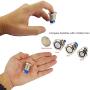 Yakamoz DC12V 19mm 3/4'' Red Ring Led Metal Momentary Push Button Switch Car DIY Switch Silver with Wired Connector Adapter