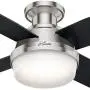 Hunter Fan Company 59243 Hunter Dempsey Indoor Low Profile Ceiling Fan with LED Light and Remote Control, 44'', Brushed Nickel Hunter Fan Company 59243 Hunter Dempsey Indoor Low Profile Ceiling Fan with LED Light and Remote Control, 44'', Brushed Nickel