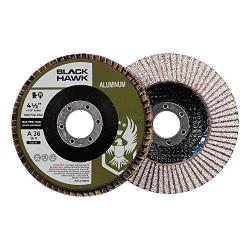 BHA Calcium Coated Flap Discs for Aluminum Type 27, 4.5'' x 7/8'' - 5 Pack (36 Grit)