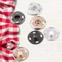 rosenice Sew On Snaps Buttons Metal Snaps Fasteners Press Studs Buttons 50 Sets Brass Fasteners DIY Craft Accessory (15mm-Silver)