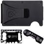 Armour Supply Co. RFID Blocking Wallet For Men With Money Clip, Multitool & Key Holder (Black)