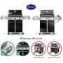 Utheer 7528 304 Stainless Steel Cooking Grid Grate (19.5 x 12.9 inch) for Weber Genesis E and S Series 300 E310 E320 S310 S320 Gas Grills, Weber Genesis Grill Replacement Parts