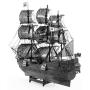 Fascinations Metal Earth ICONX Black Pearl Ship Black Version 3D Metal Model Kit