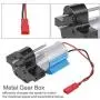 GoolRC Metal Gearbox with 370 Brushed Motor Speed Change Replacement for 1/12 MN-D90 FJ-45 RC Car Parts (Black)