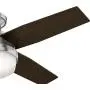 Hunter Fan Company 59243 Hunter Dempsey Indoor Low Profile Ceiling Fan with LED Light and Remote Control, 44'', Brushed Nickel Hunter Fan Company 59243 Hunter Dempsey Indoor Low Profile Ceiling Fan with LED Light and Remote Control, 44'', Brushed Nickel