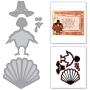 Metal Crazy Turkey Forest Animals Cutting Dies,Magic Squirrels On Books Die Cuts Embossing Stencils Template Mould for Card Scrapbooking and DIY Craft Album Paper Card Decor