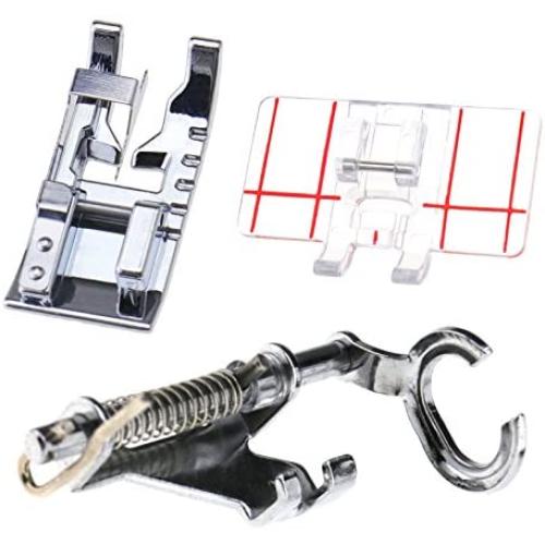 Micro Traders 3pcs Low Shank Metal Free Motion Open Toe Embroidery Quilting Darning Foot P60432