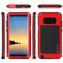 Galaxy Note 8 Metal Case, Heavy Duty Military Grade Armor Cover [Shock Proof] Hybrid Full Body Hard Aluminum & TPU Design [Non Slip] W/Prime Drop Protection for Samsung Galaxy Note 8 [Red]