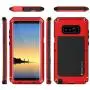 Galaxy Note 8 Metal Case, Heavy Duty Military Grade Armor Cover [Shock Proof] Hybrid Full Body Hard Aluminum & TPU Design [Non Slip] W/Prime Drop Protection for Samsung Galaxy Note 8 [Red]