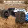 RC Cars, 45KM/H+ High Speed Remote Control Car for Adults 1/12 4WD IPX5 Waterproof All Terrains Off Road Monster Trucks 2.4GHz Hobby Toys with Brushed Motor and 7.4V Large Battery Pack