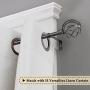 Elegant Window Treatment Single Curtain Rod Set, 3/4 - Inch Diamter, 48 - Inch to 84 - Inch,Metal Quality, Pewter