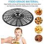 Air Fryer Replacement Parts, Round Grill Plate Crisper Plate 3.7-4.0 QT Non-Stick Coating Air Fryer Accessories Rack for Gowise Chefman Dash Power