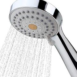 High Pressure Handheld Shower Head with Powerful Shower Spray against Low Pressure Water Supply Pipeline, Multi-functions, w/ 79 Hose, Bracket, Flow Regulator, Chrome Finish