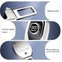 Seat Belt Extender, Metal Eat Belt Extender Suitable for Most Models, with Car Logo Plating Mirror Seat Belt Buckle (Audi)