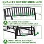 Patio Glider Bench Garden Bench for Patio Outdoor Bench Metal Bench Park Bench Cushion for Yard Porch Clearance Work Entryway