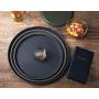 New Star Foodservice 25033 Restaurant Grade Non-Slip Tray, Plastic, Rubber Lined, Round, 14'' Inch, Black