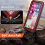 iPhone Xs Case,iPhone X Case,Marrkey 360 Full Body Protective Cover Heavy Duty Shockproof [Tough Armour] Aluminum Alloy Metal Case with Silicone Built-in Screen Protector for iPhone X/XS - Red