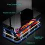 Anti-Spy Anti-Peeping Privacy Magnetic Case for iPhone 11 Clear Double Sided Tempered Glass [Magnet Absorption Metal Bumper Frame] Thin Anti-Spy 360 Full Protective Phone Case (Blue, 11 6.1'')