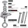IOH Bearing Heavy Duty Swing Hanger Stainless Steel 304 antirust, [1300 lb Capacity] 360° Silent Rotation, Playground Porch Yoga Seat, Punching Bag, Hammock Chair, Hanging Kit, Indoor Outdoor