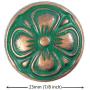 Bezelry 10 Pieces Green Cyan Antique Copper Clover Metal Shank Buttons. (23mm)