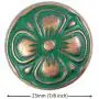 Bezelry 10 Pieces Green Cyan Antique Copper Clover Metal Shank Buttons. (23mm) Bezelry 10 Pieces Green Cyan Antique Copper Clover Metal Shank Buttons. (23mm)