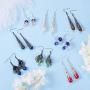 SUNNYCLUE 1 Box DIY 12 Pair Vintage Mixed Iron Long Filigree Cone Bead Caps Earring Making Starter Kit Exclusive Jewelry Kit，Instruction