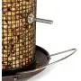 Cottage Garden Hanging 12 inch Cherry Woodgrain Finish Heavy Duty Mesh Metal 3 Lb. Bird Feeder