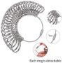 DoGeek Ring Sizer Measuring Tool Set Metal Ring Sizers Stainless Steel Ring Gauges Finger Sizer & Ring Mandrel Aluminuml (Size 1-13), 27 Pcs (Ring Sizer Set)
