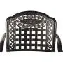 OKIDA 5 Piece Outdoor Cast Aluminum Patio Dining Set, Conversation Furniture Set for Patio Deck Garden with 4 Chairs and Round Table, Umbrella Hole, Flora and Lattice Design