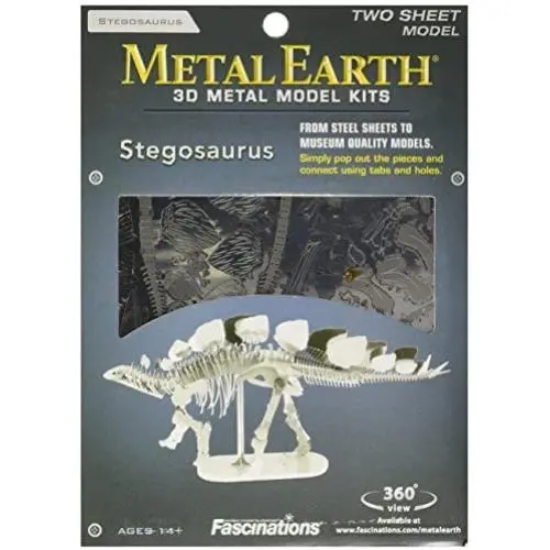 Fascinations Metal Earth Stegosaurus Skeleton 3D Metal Model Kit Fascinations Metal Earth Stegosaurus Skeleton 3D Metal Model Kit