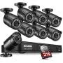 ZOSI 1080p PoE Home Security Camera System Outdoor Indoor,8CH 5MP H.265+ PoE NVR Recorder with 2TB Hard Drive and (8) 1080p Surveillance Bullet PoE Network Cameras with 120ft Long Night Vision ZOSI 1080p PoE Home Security Camera System Outdoor Indoor,8CH 5MP H.265+ PoE NVR Recorder with 2TB Hard Drive and (8) 1080p Surveillance Bullet PoE Network Cameras with 120ft Long Night Vision