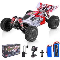 Remote Control Car, Wltoys 144001 RC Car with 2 Batteries, 1:14 Scale 60 Kmh High Speed RC Car, 4WD 2.4GHz Off Road Trucks Toys, Racing Off-Road Drift RC Car for Adults & Kids Gifts