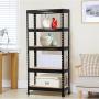 Yaheetech 2 Pack Shelving Units and Storage Shelves Heavy Duty Garage Shelving Shelves Utility Shelves Adjustable Height, 59 inch