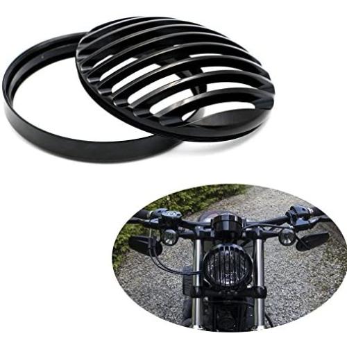 CISUNG Metal Headlight Grill Cover Fits Harley Davidson Sportster XL 883 1200 X48 Black