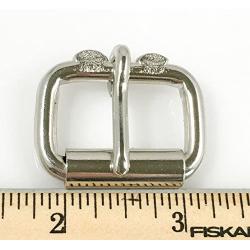 Dangerous Threads Heavy Duty Roller Buckle - Nickel Finish - Various Sizes (2 Pieces, Nickel - 1 & 1/4'')